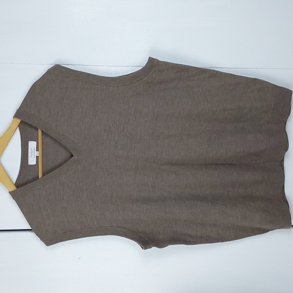 Turnbury Mens Brown/Taupe Extra Fine Wool Soft Sweater Vest Preppy Neutral S.XL - Picture 1 of 8